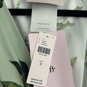 Anthropologie Green Floral Maxi Dress